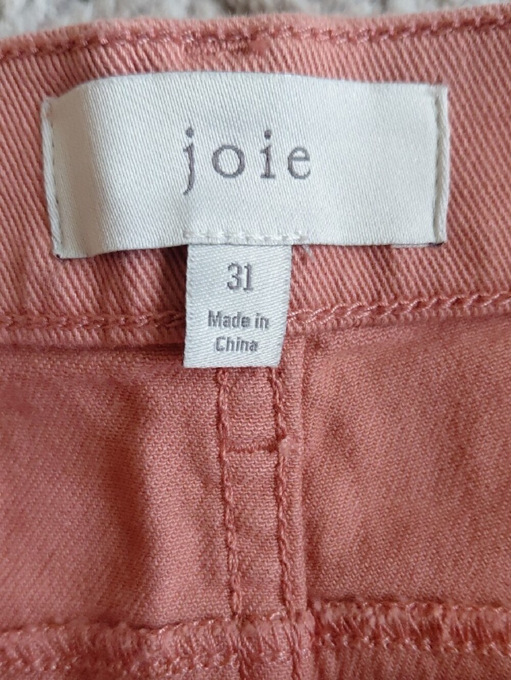 Joie Rose Pink High-Rise Crop Straight Jeans - Picture 5 of 5